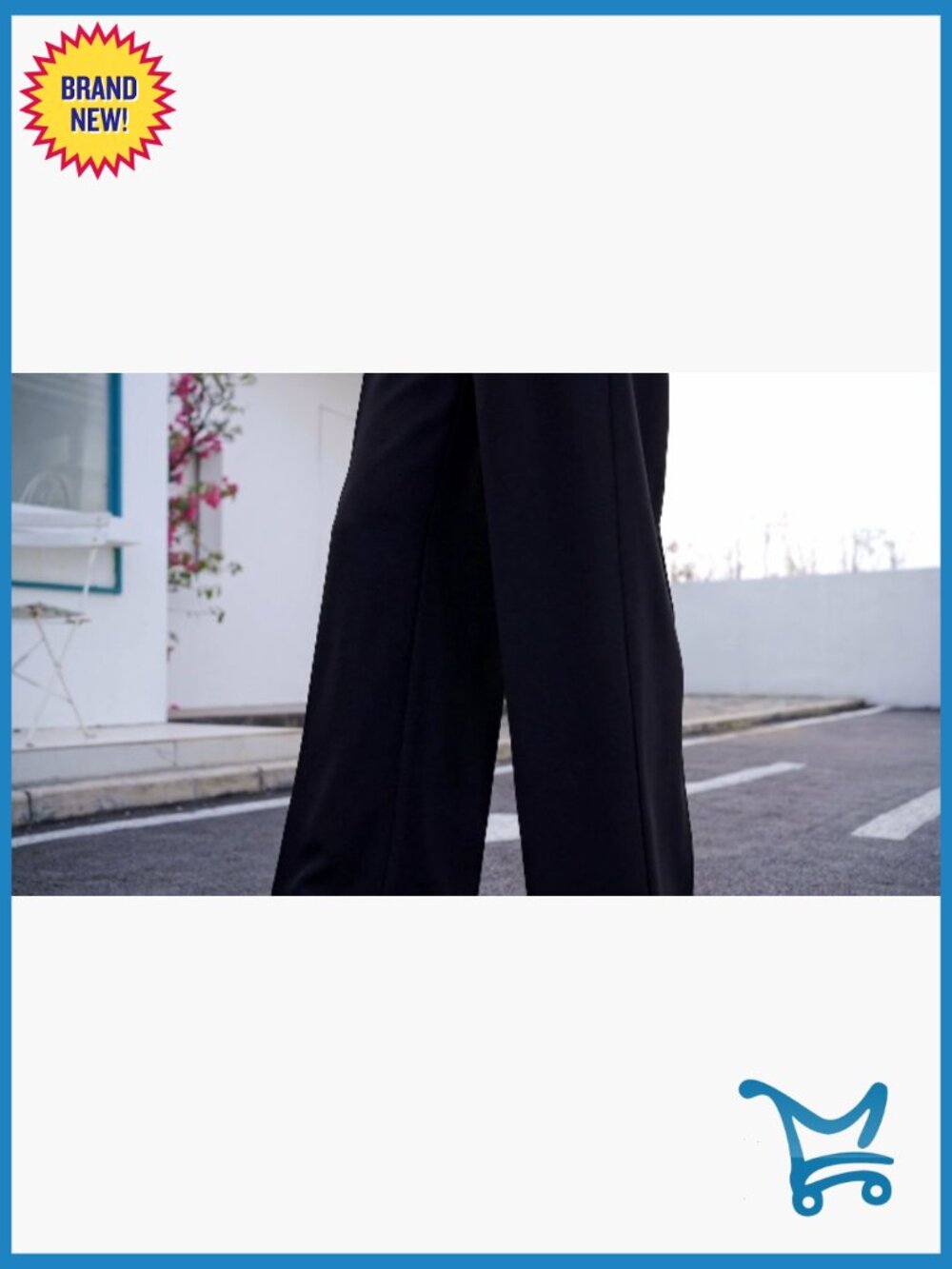 Women Wide Leg High Waist Pleated Front Trousers Work Casual Pants Elastic Back - Picture 6 of 6